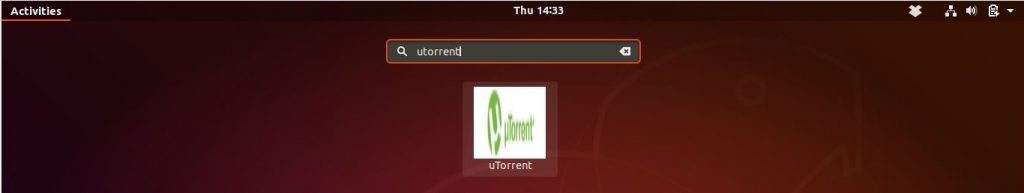 Install μTorrent (uTorrent) on Ubuntu 18.04 - Start uTorrent from Gnome Launcher