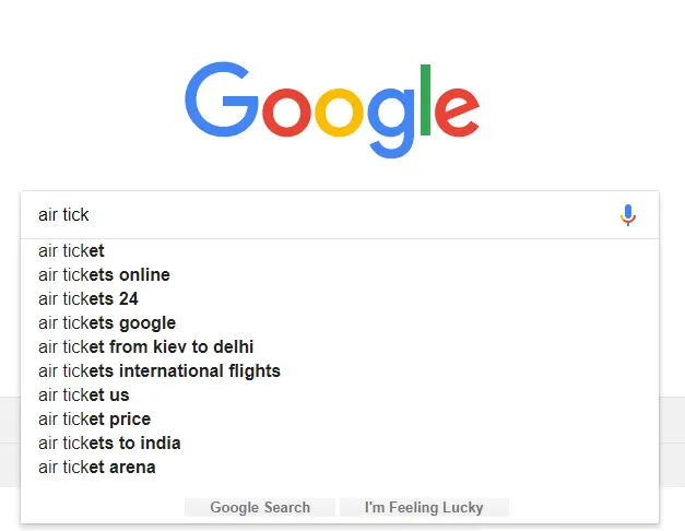 Google Search Suggestions