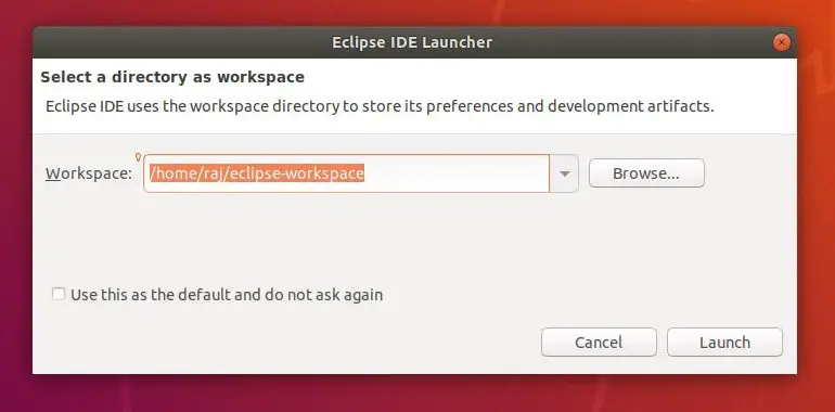Install Eclipse IDE on Ubuntu 18.04 - Setup Eclipse WorkSpace