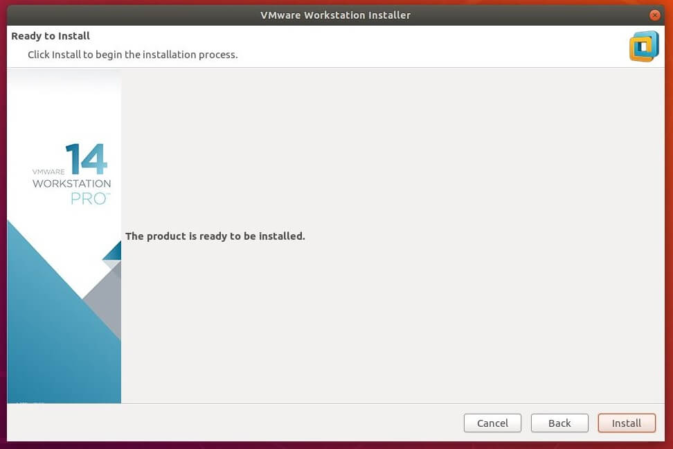 Install VMware Workstation 14 on Ubuntu 18.04 - Ready to Install