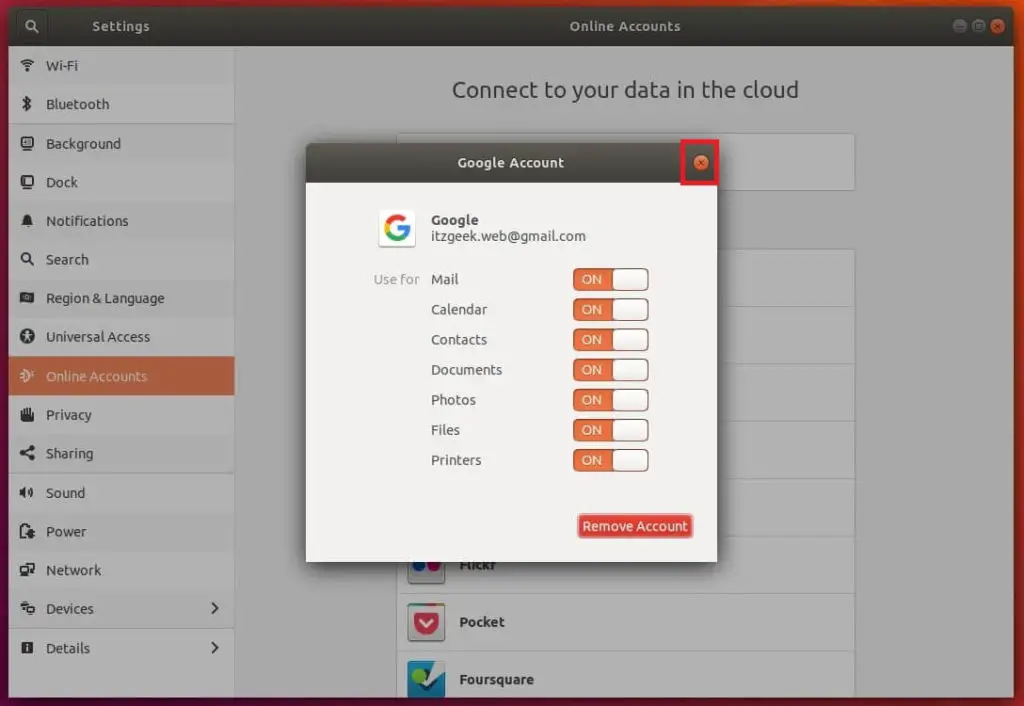 Integrate Google Drive on Ubuntu 18.04 - Google Integration