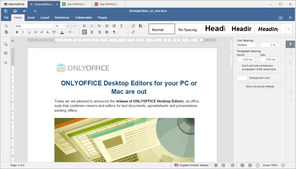 Run ONLYOFFICE Desktop Editors 5.1 with AppImage