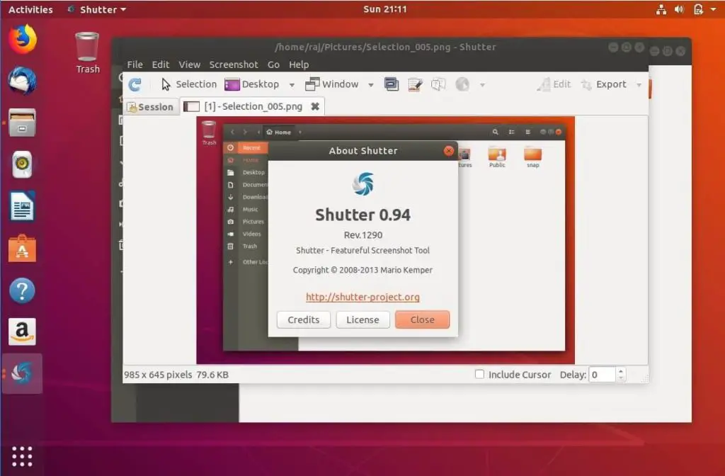 Shutter Running on Ubuntu 18.04