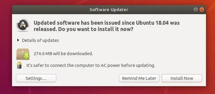 Ubuntu 18.04 Updates