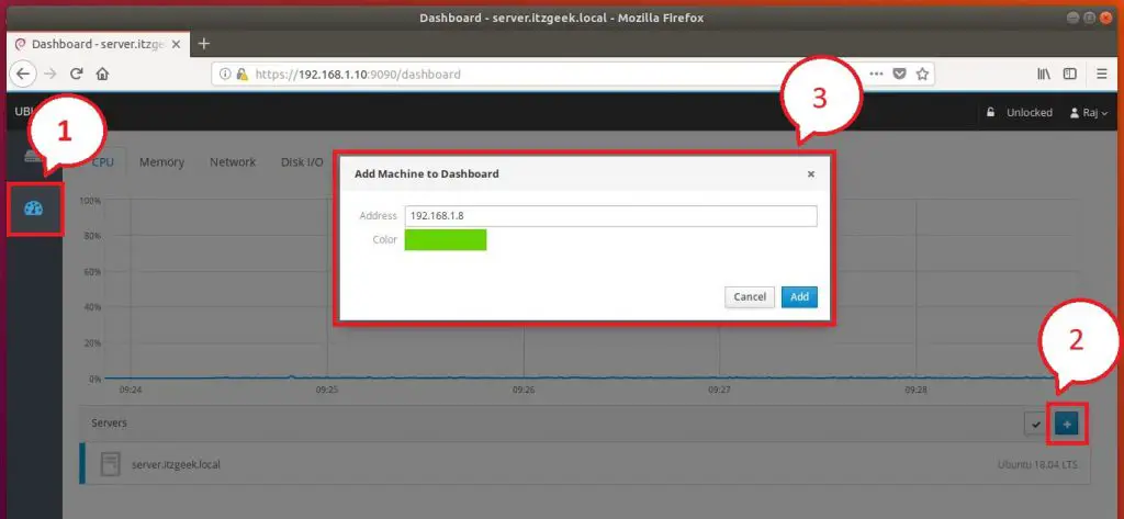 Install Cockpit on Ubuntu 18.04 - Add Remote Machine in Cockpit