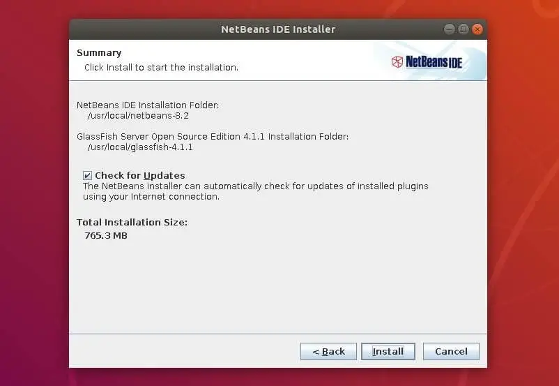 Install NetBeans IDE on Ubuntu 18.04 - Start Installation