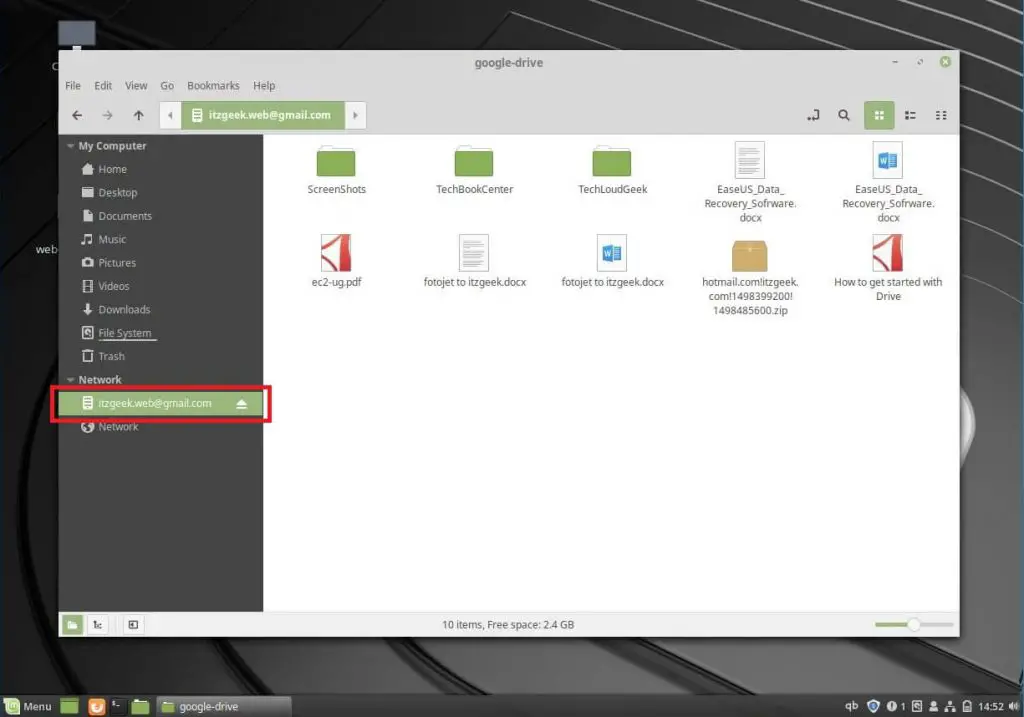 Integrate Google Drive on Linux Mint 19 - Access Google Drive