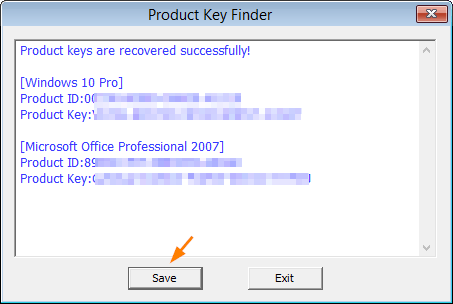 find product key word 2016