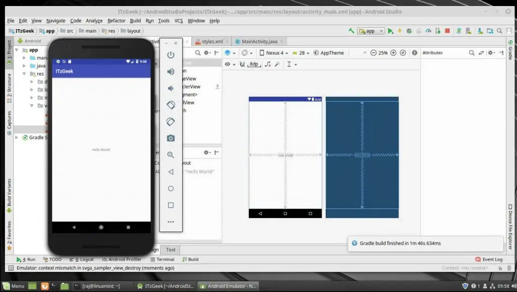 Install Android Studio on Linux Mint 19 - Android Studio Running on Linux Mint 19