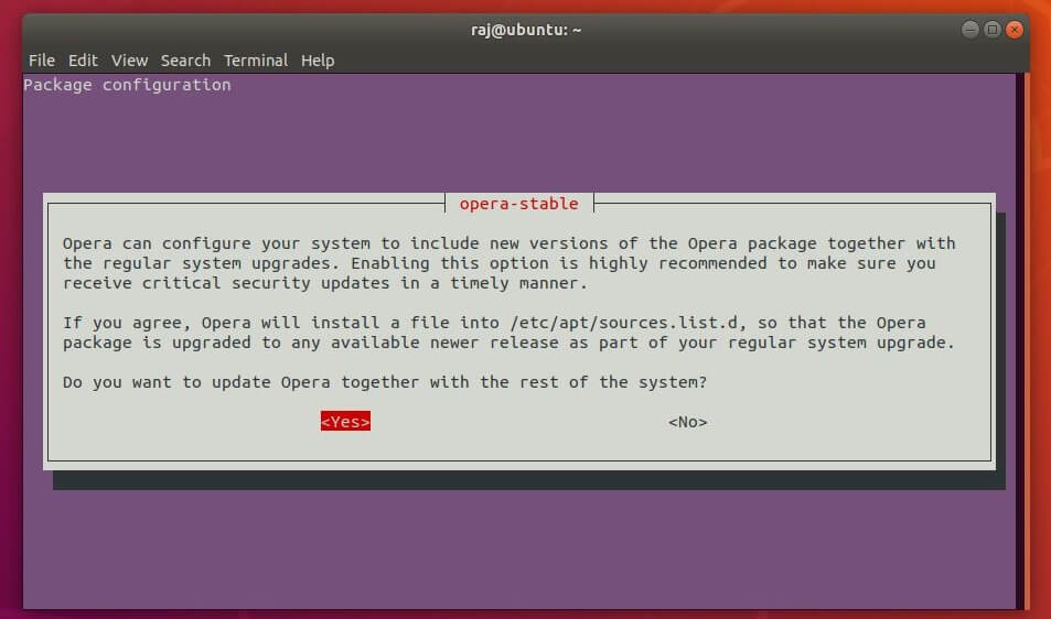 Install Opera Browser on Ubuntu 18.04 - Auto Configure Opera Stable Repository
