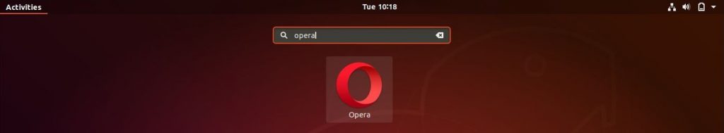 Install Opera Browser on Ubuntu 18.04 - Start Opera Browser on Ubuntu 18.04