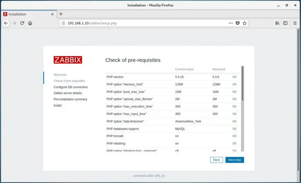 Install Zabbix Server 3.4 on CentOS 7 - Pre-Installation Checks