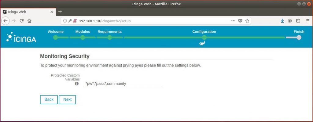 Setup Icinga Web 2 on Ubuntu 18.04 - Protect Custom Variables