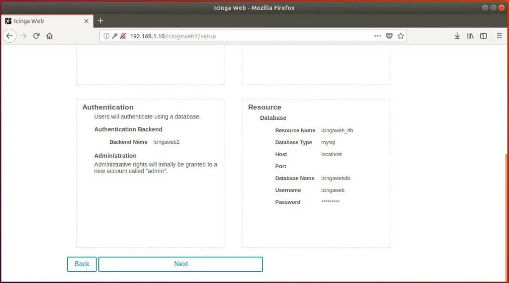 Setup Icinga Web 2 on Ubuntu 18.04 - Review Icinga Web 2 Settings