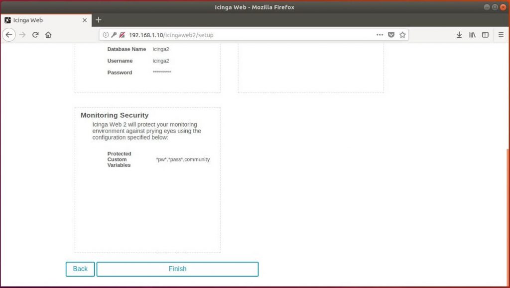 Setup Icinga Web 2 on Ubuntu 18.04 - Review Monitoring Module Settings