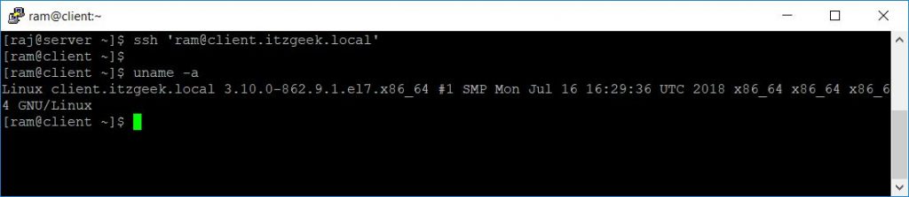 Setup SSH Passwordless Login on CentOS 7 - Passwordless Lgin on Remote Machine