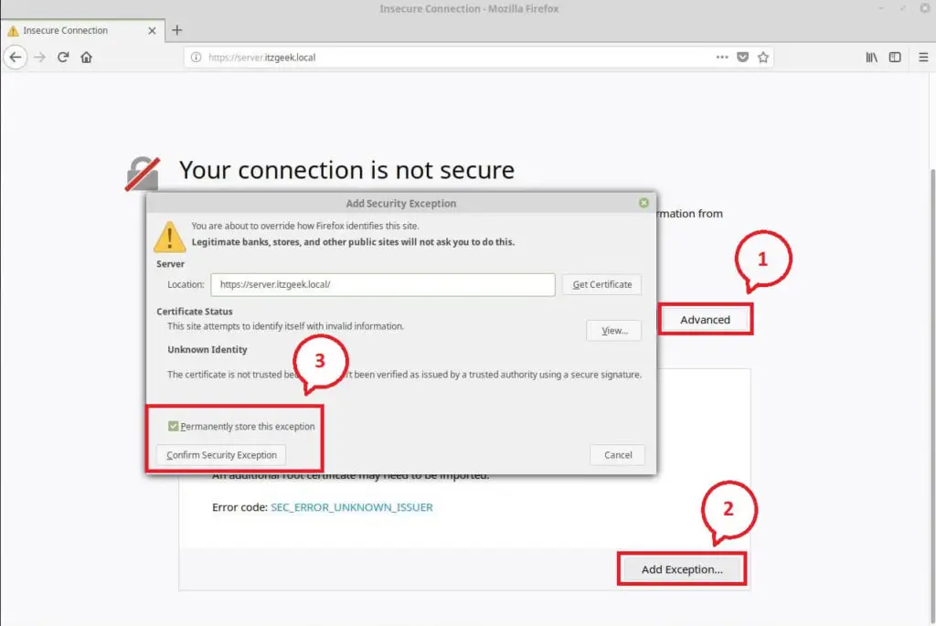 Install Foreman on CentOS 7 - Self-signed SSL Warning