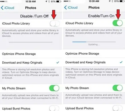 iCloud photo library
