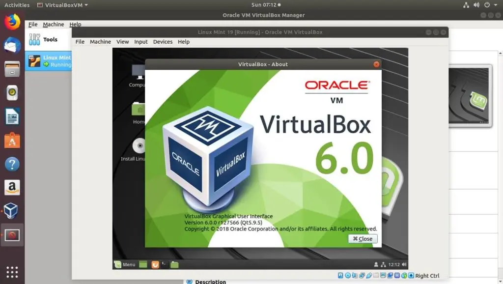 Install VirtualBox 6.0 on Ubuntu 18.04 - VirtualBox Running LinuxMint 19 on Ubuntu 18.04