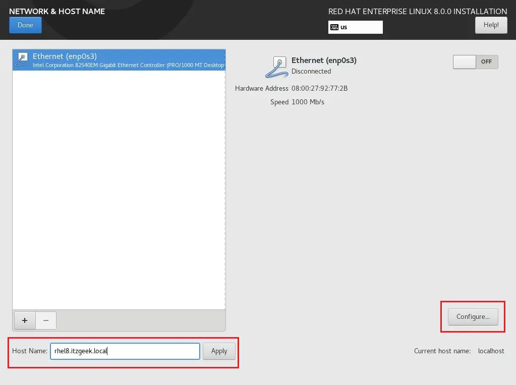 Set Hostname