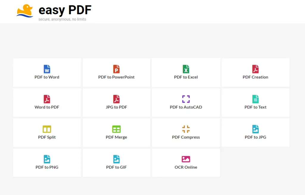easy PDF Web Interface