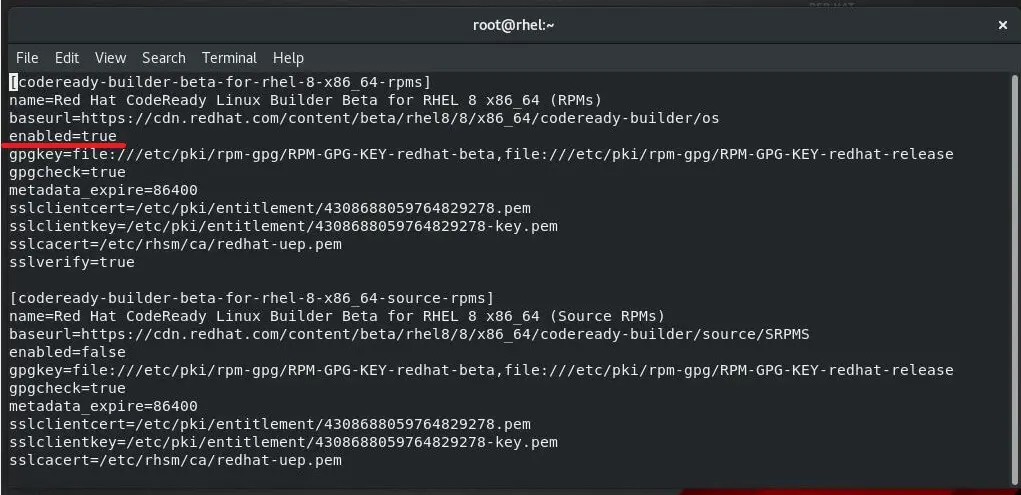 Enable Red Hat Subscription on RHEL 8 - Enable Red Hat Repository