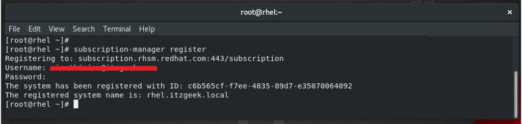 Enable Red Hat Subscription on RHEL 8 - Register RHEL 8 to Red Hat Subscription