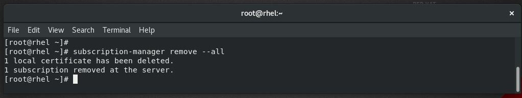 Enable Red Hat Subscription on RHEL 8 - Remove Red Hat Subscription on RHEL 8