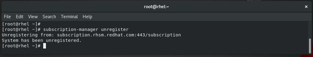 Enable Red Hat Subscription on RHEL 8 - Unregister RHEL 8 from Red Hat