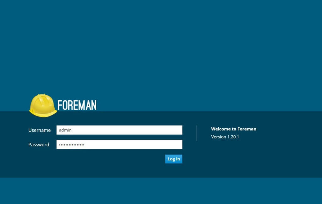 Install Katello 3.10 on CentOS 7 – Foreman Login