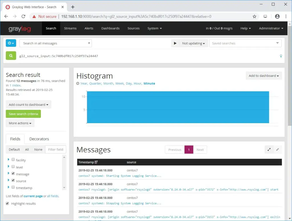 Install Graylog 3.0 on CentOS 7 - View Syslog Messages using Graylog