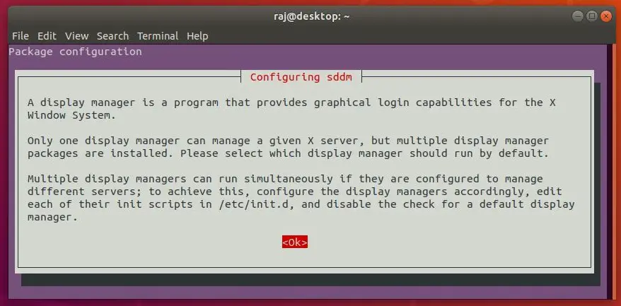 Install KDE Plasma 5.12 on Ubuntu 18.04 - Configure SDDM