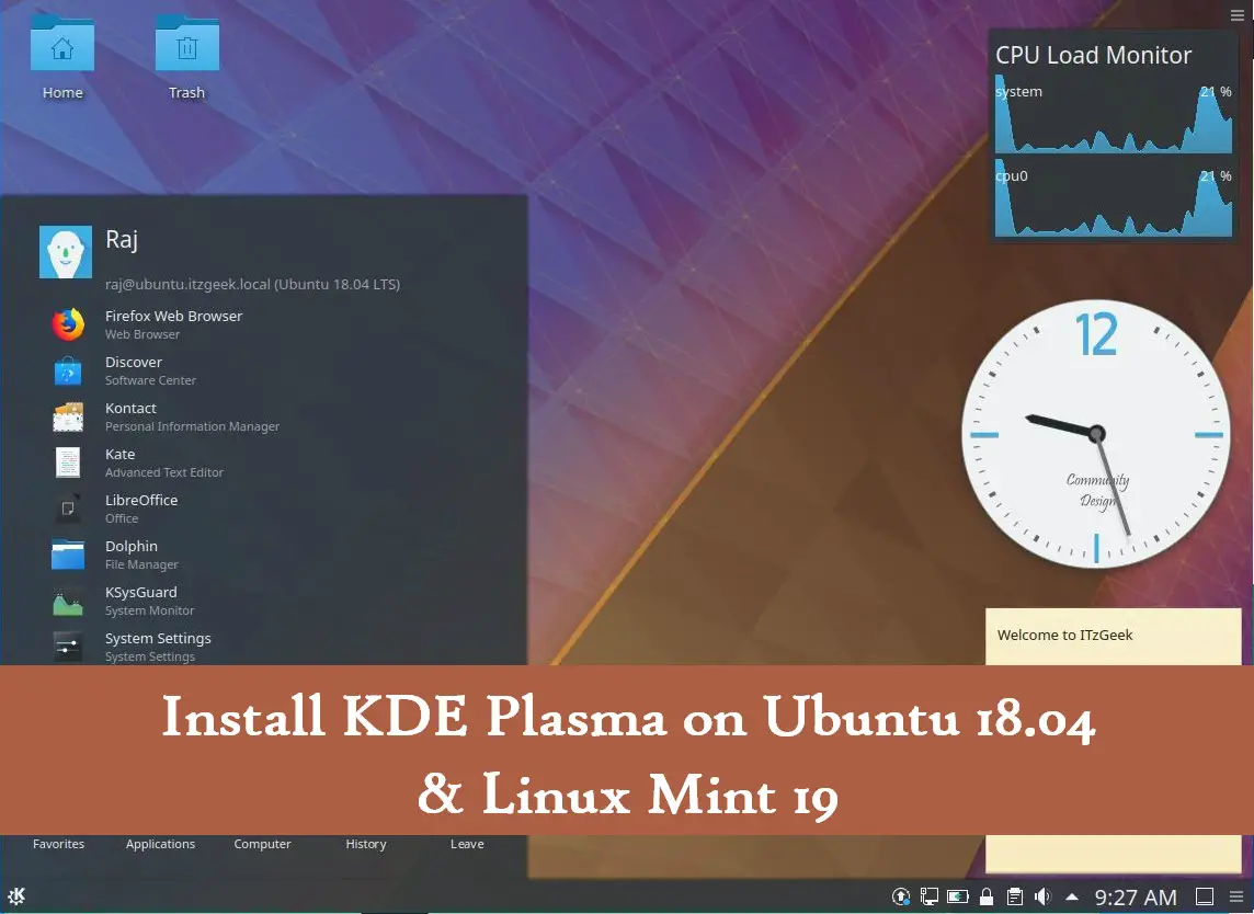 Minimer Seneste nyt kontoførende How To Install KDE Plasma 5.12 on Ubuntu 18.04 & Linux Mint 19 %