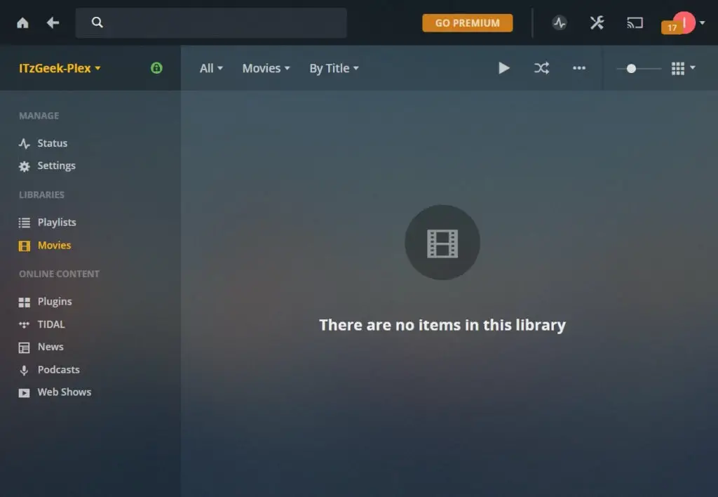 Plex Media Server Portal