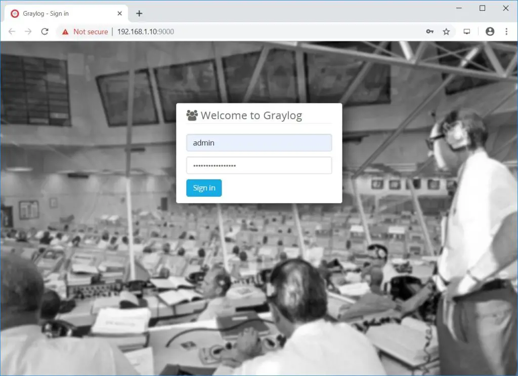 Install Graylog 3.0 on Debian 9 - Graylog Login Screen
