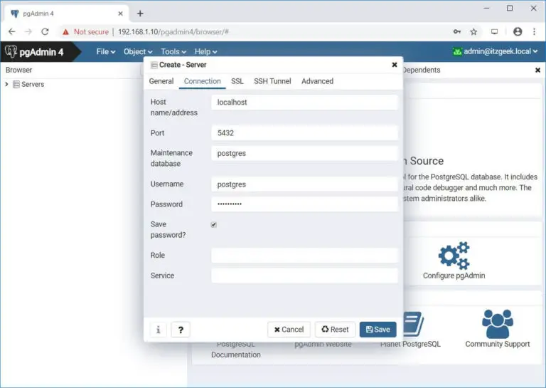 pgadmin 4 connect to database pgadmin 4 connect to database