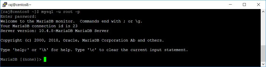 Access MariaDB
