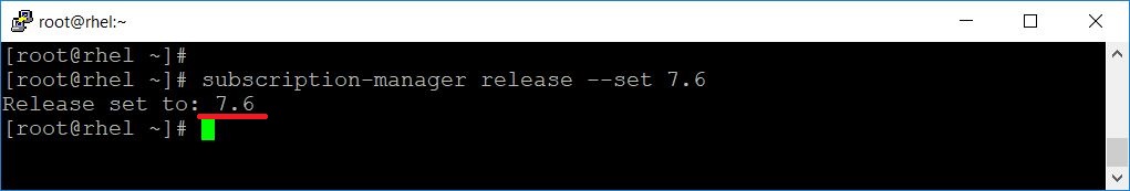 Set RHEL 7.6 As Starting Point
