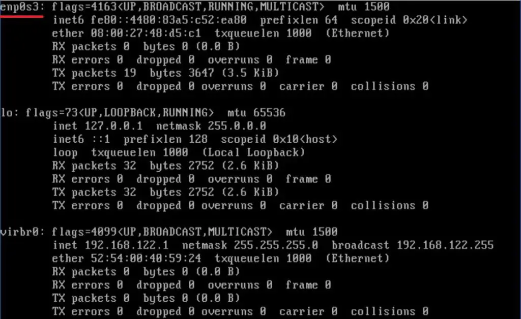 Available Network Interfaces