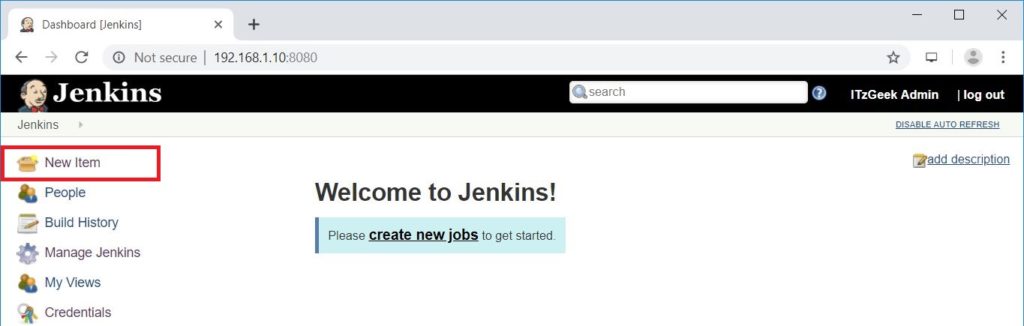 Create New Jenkins Job
