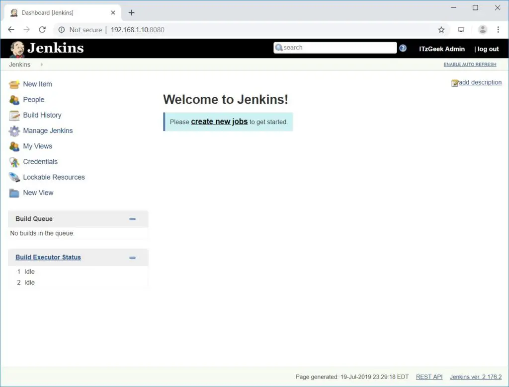 Jenkins Dashboard