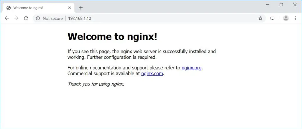 Install LEMP Stack on Debian 10 - Test Nginx Web Server