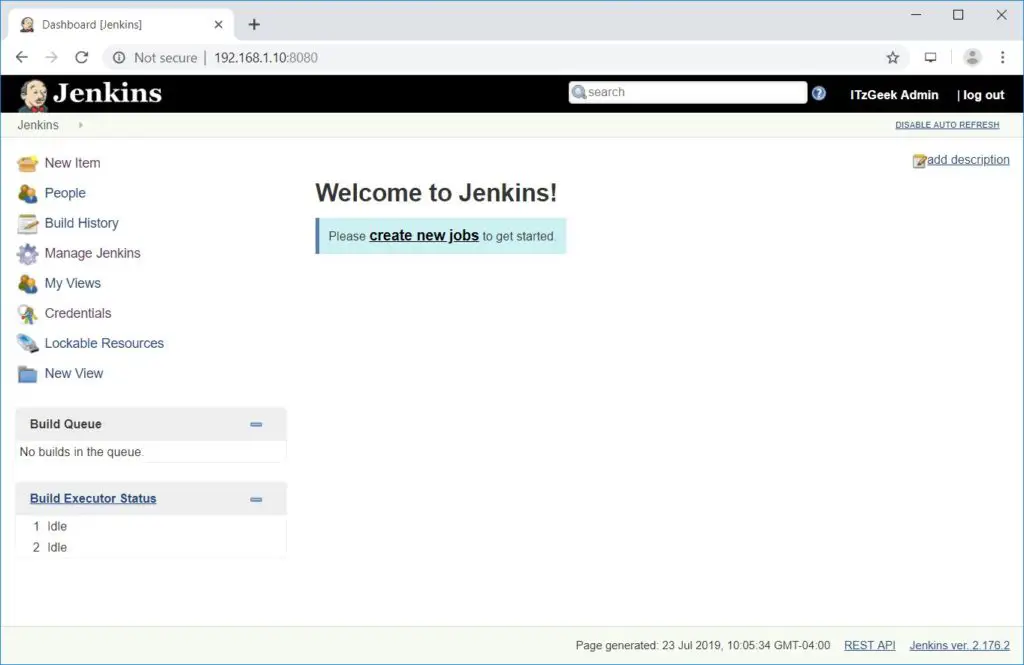 Jenkins Dashboard