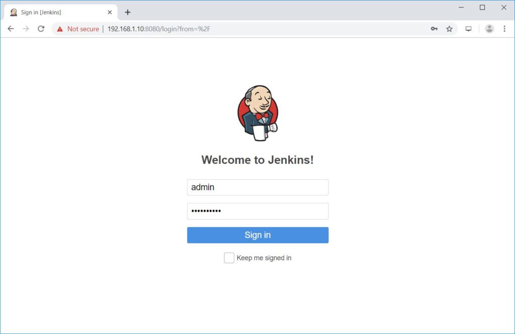 Jenkins Login Page