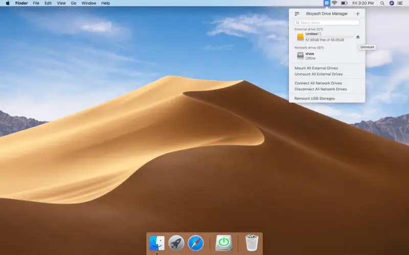 Write to NTFS drives on Mac with iBoysoft Drive Manager