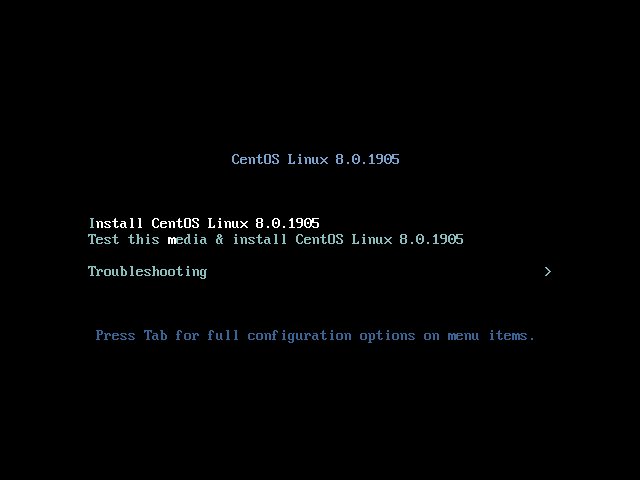 Install CentOS 8