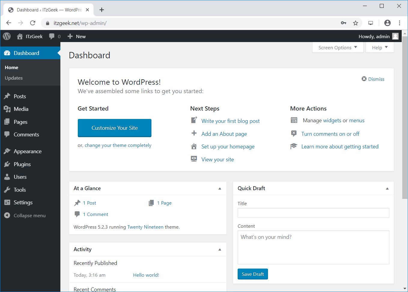 WordPress Admin