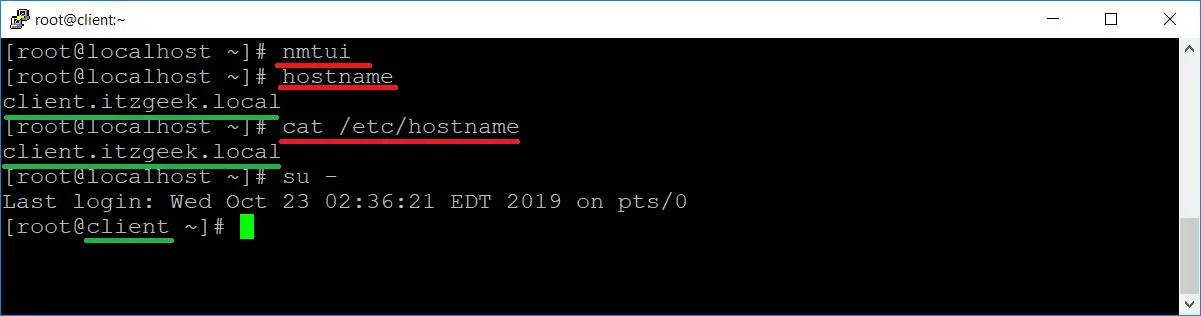 Change Hostname in CentOS 8 With nmtui Tool