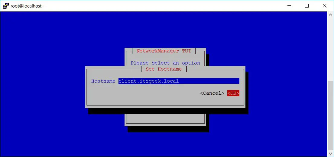 Enter Hostname