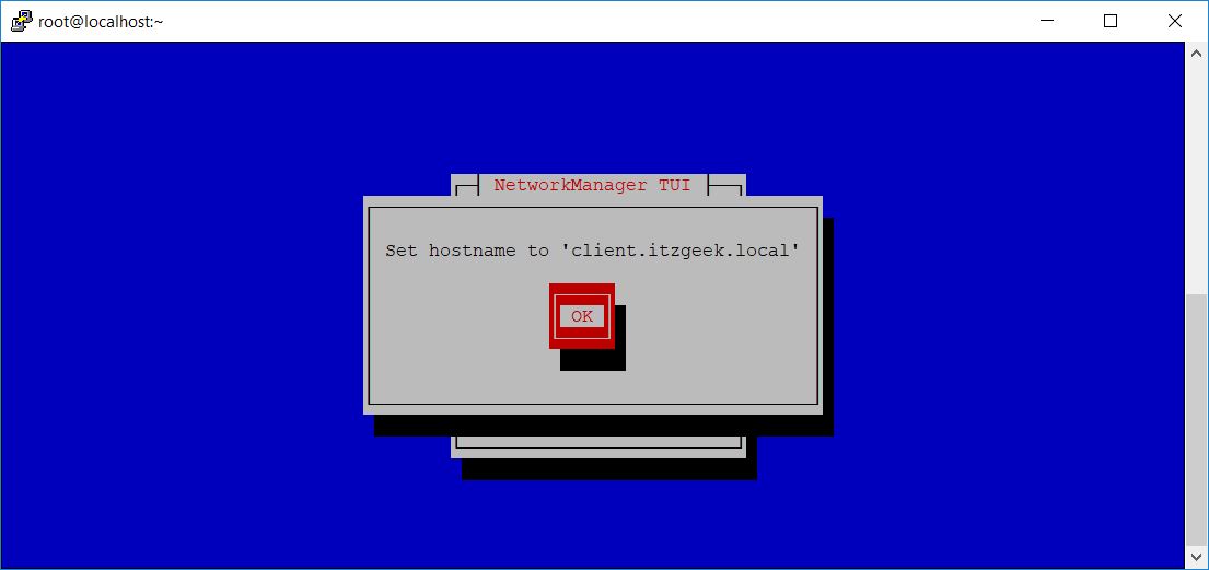 Hostname is set